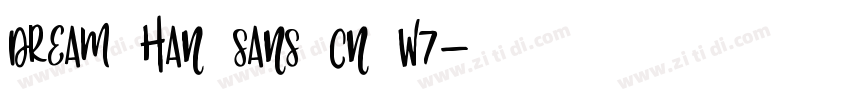 Dream Han Sans CN W7字体转换